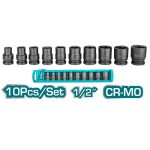 Jeu de douille à choc 1/2 THISTD12101 TOTAL