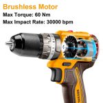 Perceuse à percussion sans fil - CIDLI20602 - INGCO Tunisie – Image 3