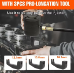 Kit d'outils de démontage d'injecteur diesel pneumatique – Image 5